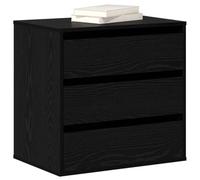 vidaXL Armoire à tiroirs 3-Tiroir Noir 61 x 41 x 58 cm | Un look moderne qui va trop bien dans n'importe quelle pièce, Trois grands tiroirs pour garder tes affaires bien en ordre,