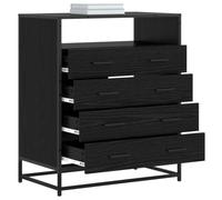 vidaXL Armoire à tiroirs 4-Tiroir Chêne Noir 70 x 41 x 83,5 cm,