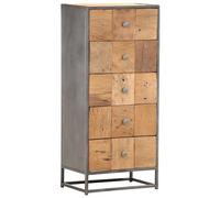 Vidaxl Armoire À Tiroirs 45 X 30 X 100 Cm Bois De Récupération Massif Marron
