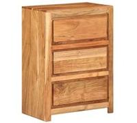 Vidaxl Armoire À Tiroirs 55x33x75 Cm Bois D'acacia Massif Marron