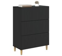 vidaXL Armoire à tiroirs 66 x 34,5 x 90 cm Bois d'ingénierie Noir