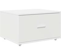 vidaXL Armoire à tiroirs avec roue Blanc 55 x 45 x 33,5 cm Bois composite