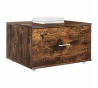 vidaXL Armoire à tiroirs avec Roue Chêne fumé 55 x 45 x 31 cm, Meuble à tiroirs Rectangular, Style Moderne, Solution de Rangement, Espace intérieur organisé, Pratique et Minimaliste