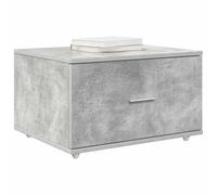 vidaXL Armoire à tiroirs avec Roue Gris béton 55 x 45 x 31 cm, Meuble à tiroirs Rectangular, Style Moderne, Solution de Rangement, Espace intérieur organisé, Pratique et Minimaliste