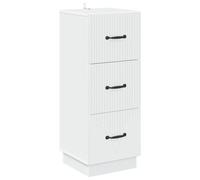 vidaXL Armoire à tiroirs Blanc 33 x 34,5 x 87 cm Bois d'ingénierie