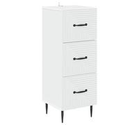 vidaXL Armoire à tiroirs Blanc 33 x 34,5 x 89,5 cm Bois d'ingénierie