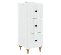 vidaXL Armoire à tiroirs Blanc 33 x 34,5 x 90 cm Bois d'ingénierie