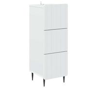 vidaXL Armoire à tiroirs Blanc 33 x 34,5 x 92 cm Bois d'ingénierie