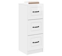 vidaXL Armoire à tiroirs Blanc brillant 33 x 34,5 x 87 cm