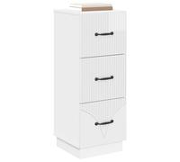 vidaXL Armoire à tiroirs Blanc Brillant 33 x 34,5 x 87 cm, Meuble de Salon, Armoire Vintage rectangulaire avec tiroir spacieux, Organiseur Moderne Vertical pour chez toi