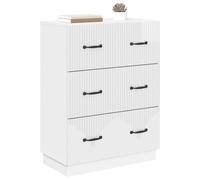 vidaXL Armoire à tiroirs Blanc Brillant 66 x 34,5 x 87 cm, Unité de Rangement Moderne pour Le Salon, Grande étagère rectangulaire, Cabinet Polyvalent pour optimiser l'espace