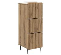 vidaXL Armoire à tiroirs Chêne Artisanal 33 x 34,5 x 92 cm, Salle de séjour, Unité de Rangement Moderne, Meuble à tiroirs rectangulaire, Organisateur Multi-Usage, Coffre élégant, Mobilier Fonctionnel