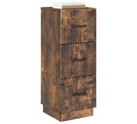 vidaXL Armoire à tiroirs Chêne fumé 33 x 34,5 x 87 cm, Meuble de Salon, Armoire Vintage rectangulaire avec tiroir spacieux, Organiseur Moderne Vertical pour chez toi