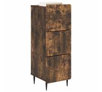 vidaXL Armoire à tiroirs Chêne fumé 33 x 34,5 x 92 cm, Salle de séjour, Unité de Rangement Moderne, Meuble à tiroirs rectangulaire, Organisateur Multi-Usage, Coffre élégant, Mobilier Fonctionnel