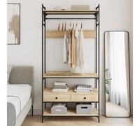 Vidaxl Armoire À Tiroirs Chêne Sonoma 89x39x184,5 Cm Bois D'ingénierie Multicolore