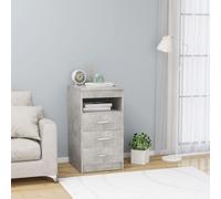 vidaXL Armoire à tiroirs Gris béton 40x50x76 cm Bois d'ingénierie