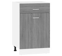 Armoire de plancher à tiroir Sonoma gris 50x46x81,5 cm