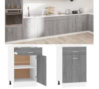 vidaXL Armoire à tiroirs inférieure ""Lyon"" Gris Sonoma 50 x 46 x 81,5 cm Bois d'ingénierie 815574