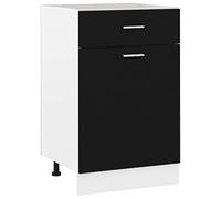 vidaXL Armoire à tiroirs ""Lyon"" Noir 50 x 46 x 81,5 cm Bois d'ingénierie 801221