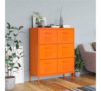 Vidaxl Armoire À Tiroirs Orange 80x35x101,5 Cm Acier Multicolore