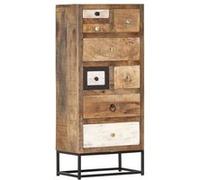 vidaXL Armoire à tiroirs 286508 – Bois de récupération massif, 45 x 30 x 105 cm