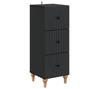 vidaXL Armoire à tiroirs Noir 33 x 34,5 x 90 cm Bois d'ingénierie
