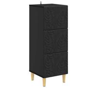 vidaXL Armoire à tiroirs Noir 33 x 34,5 x 90 cm Bois d'ingénierie