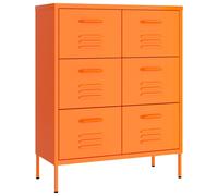 Vidaxl Armoire À Tiroirs Orange 80x35x101,5 Cm Acier Multicolore