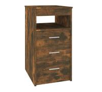 vidaXL Armoire à Tiroirs Organisateur de Maison Meuble de Rangement Armoire de Salon Intérieur Chêne Fumé 40x50x76 cm Bois d'Ingénierie