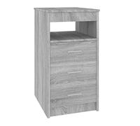 vidaXL Armoire à Tiroirs Organisateur de Maison Meuble de Rangement Armoire de Salon Intérieur Sonoma Gris 40x50x76 cm Bois d'Ingénierie