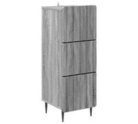vidaXL Armoire à tiroirs Sonoma gris 33 x 34,5 x 92 cm