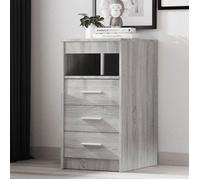 vidaXL Armoire à tiroirs Sonoma gris 40x50x76 cm Bois d'ingénierie 815094