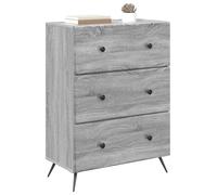 vidaXL Armoire à tiroirs Sonoma Gris 66 x 34,5 x 90 cm, Meuble rectangulaire Moderne pour Salon, Rangement Pratique, Organisateur Minimaliste, Solution Utilitaire intérieure