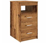 Vidaxl Armoire À Tiroirs Vieux Bois 40x50x76 Cm Bois D'ingénierie Marron