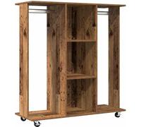 vidaXL Armoire à vêtements avec roue Vieux bois 102 x 38 x 110 cm Bois composite