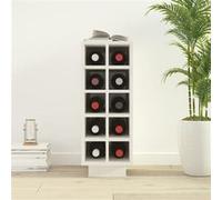 Armoire à Vin Blanc 23x34x61 cm Bois de Pin Massif Casier Étagère vidaXL