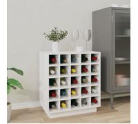 vidaXL Armoire à vin 55,5x34x61 cm en bois de pin massif Blanc