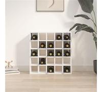 vidaXL Casier à vin blanc 56x25x56 cm pin massif