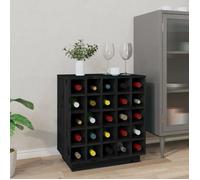 vidaXL Armoire à vin Noir 55,5x34x61 cm Bois de pin massif 821531