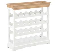 vidaXL Armoire à Vin Porte-Bouteille Stockage des Vins Casier à Bouteilles Cave à Vin Etagère à Vin Meuble à Vin Salon Salle à Manger Blanc MDF