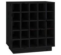 vidaXL Armoire à Vin Porte-Bouteilles Étagère à Vin Range-Bouteilles Meuble de Rangement Maison Intérieur Noir 55,5x34x61 cm Bois de Pin Massif