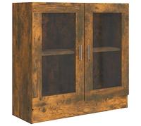vidaXL Armoire à vitrine Chêne fumé 82,5x30,5x80 cm Bois d'ingénierie 815615