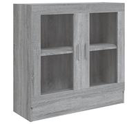 vidaXL Armoire à vitrine Sonoma gris 82,5x30,5x80 cm Bois d'ingénierie