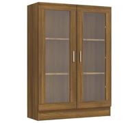 vidaXL Armoire à Vitrine Bibliothèque Support à Livres Meuble de Rangement Salle de Séjour Intérieur Chêne Marron 82,5x30,5x115 cm Bois d'Ingénierie