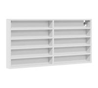 vidaXL Armoire à vitrine Blanc 100x8,5x50 cm Bois d'ingénierie