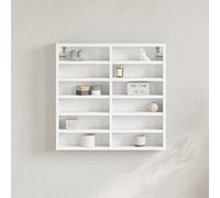 Vidaxl Armoire À Vitrine Blanc 60x8,5x58 Cm Bois D'ingénierie Multicolore