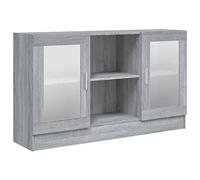 vidaXL Armoire à Vitrine Buffet Organisateur de Maison Meuble de Rangement Salle de Séjour Intérieur Sonoma Gris 120x30,5x70 cm Bois d'Ingénierie