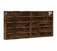 vidaXL Armoire à vitrine chêne fumé Bois d'ingénierie 100x8,5x50 cm