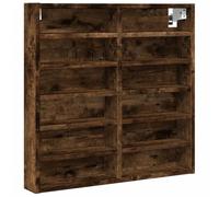 vidaXL Armoire à vitrine chêne fumé 60x8,5x58 cm bois d'ingénierie