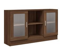 Vidaxl Armoire À Vitrine Chêne Marron 120x30,5x70 Cm Bois D'ingénierie Multicolore